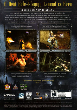 Vampire the Masquerade: Bloodlines, an insane game.